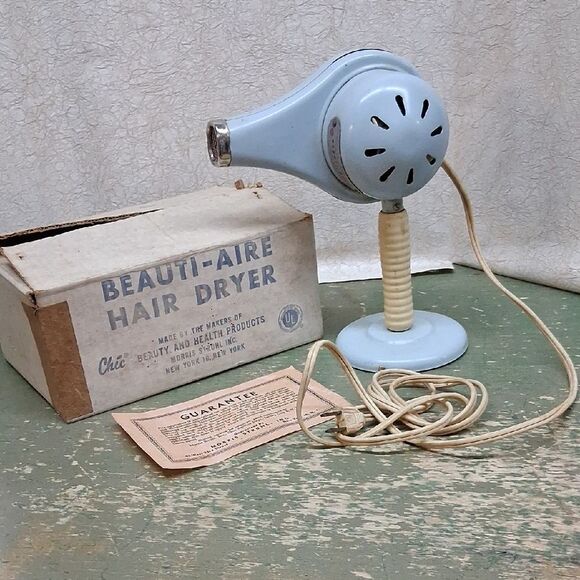Vintage Blue Beauti-Aire Hair Dryer from the 50's made by Morris Struhl - Picture 1 of 8